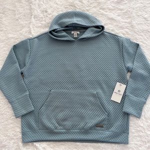 Nine West Teal Relaxed Pullover Hoodie Women Size M